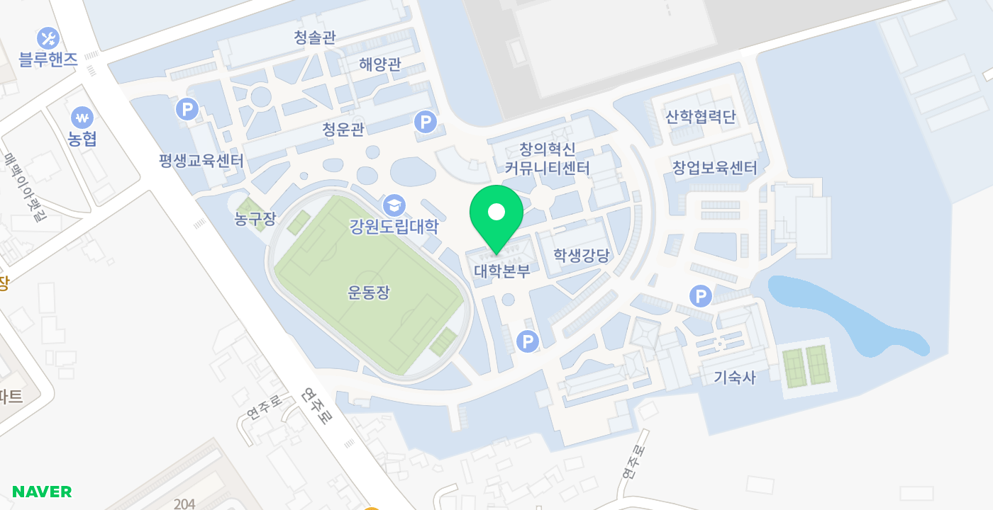 강원특별자치도 제2청사 위치 지도