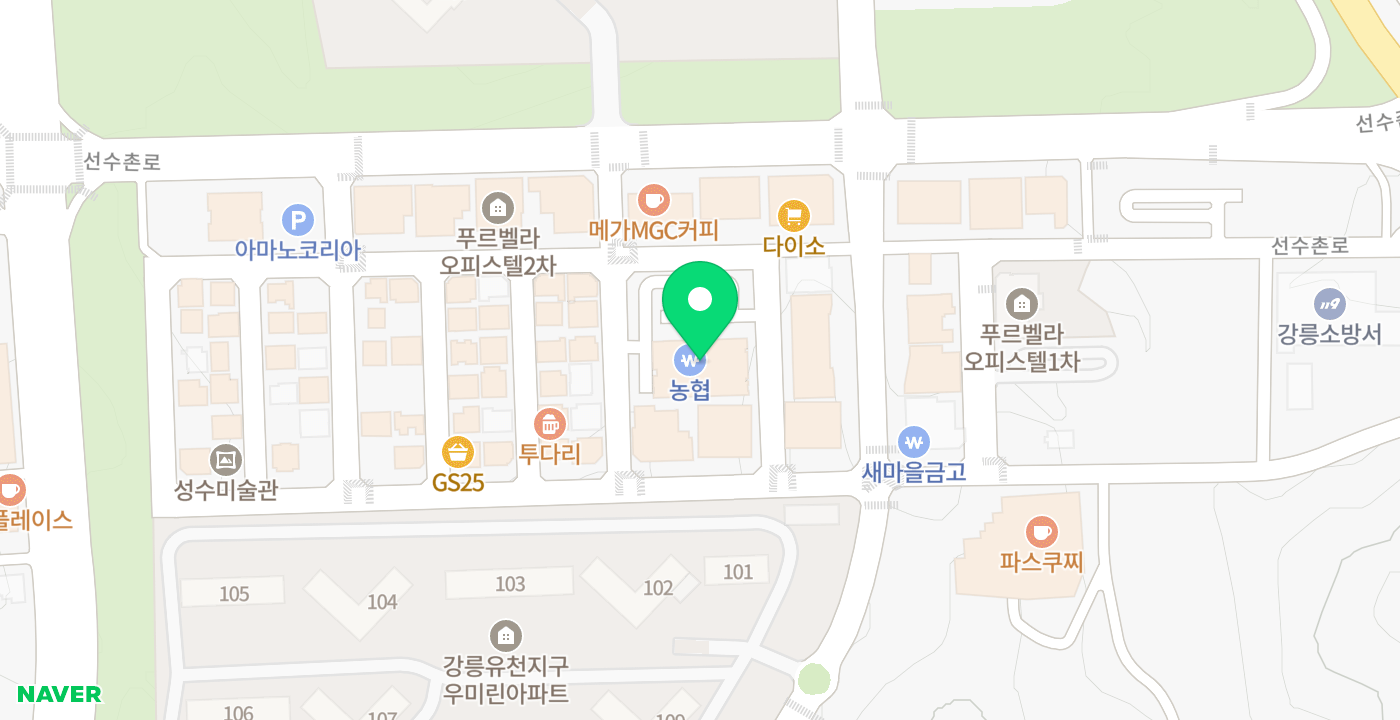 강원양돈농협유천점 위치 지도