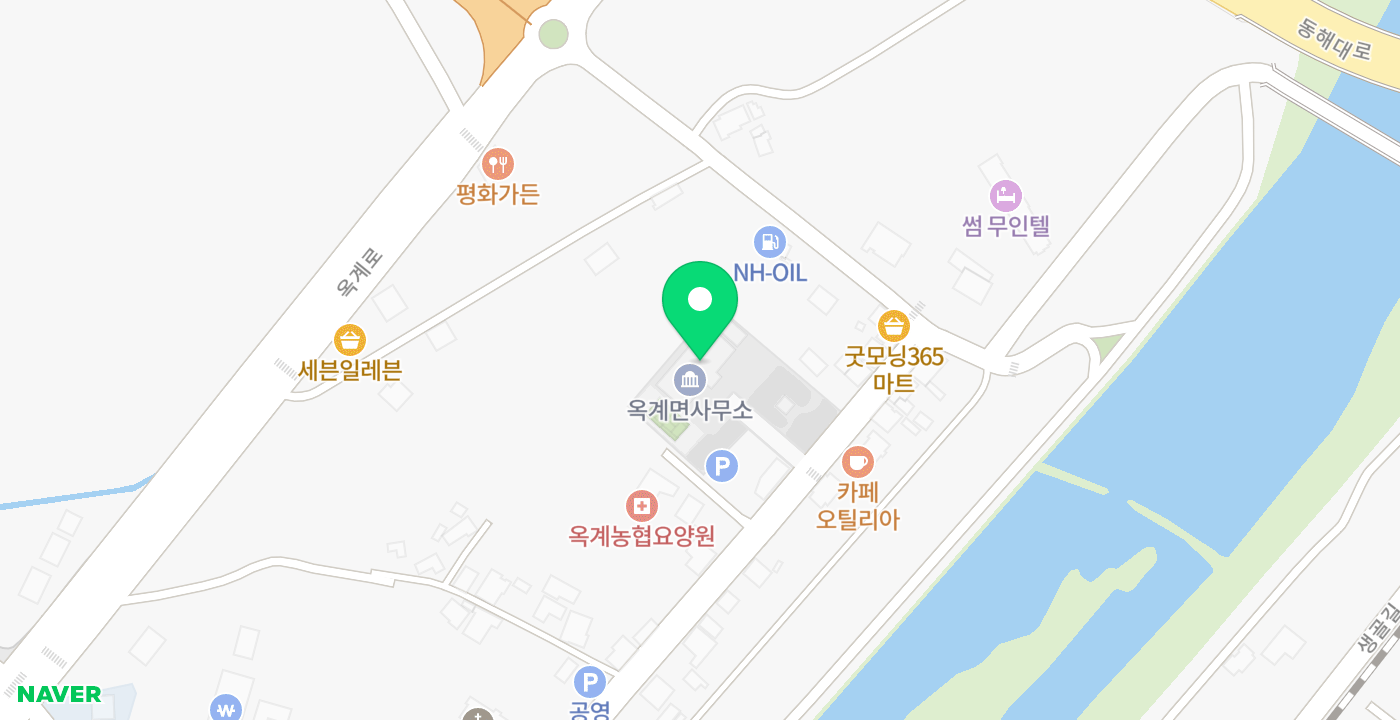 옥계면사무소 위치 지도