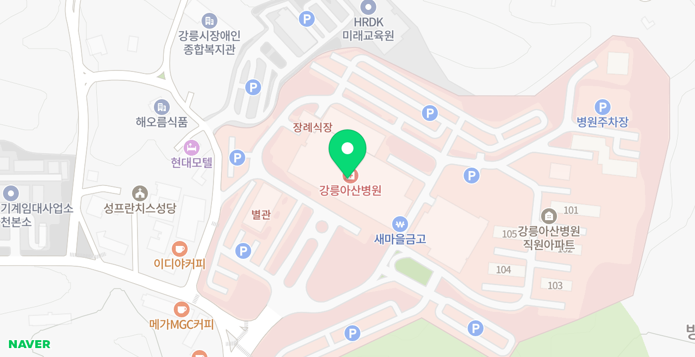 강릉아산병원 위치 지도