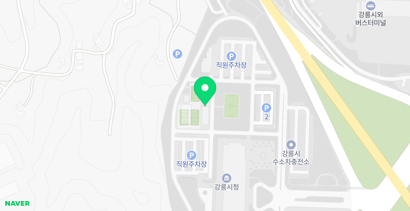 강릉시청 위치 지도