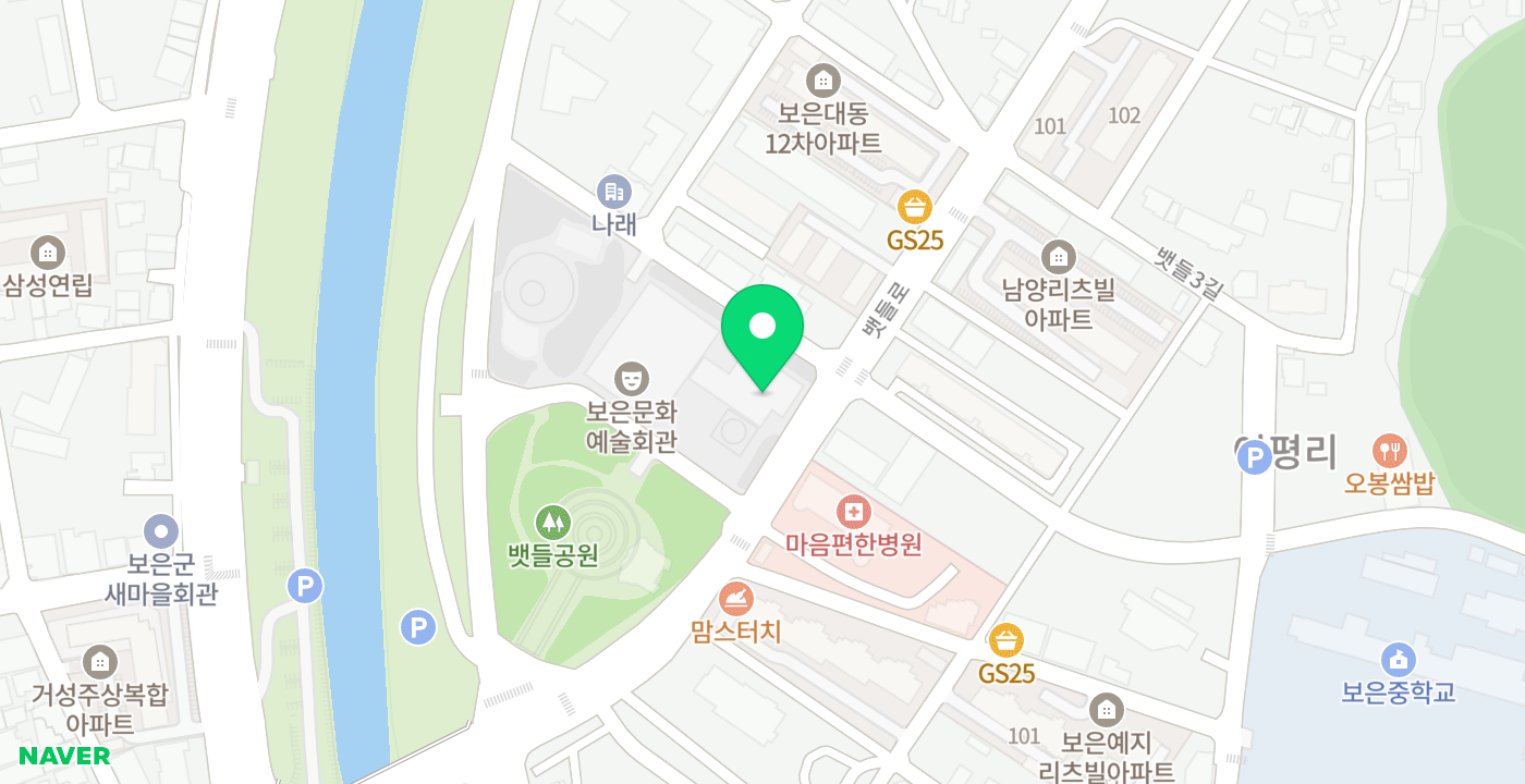 보은문화원 위치 지도