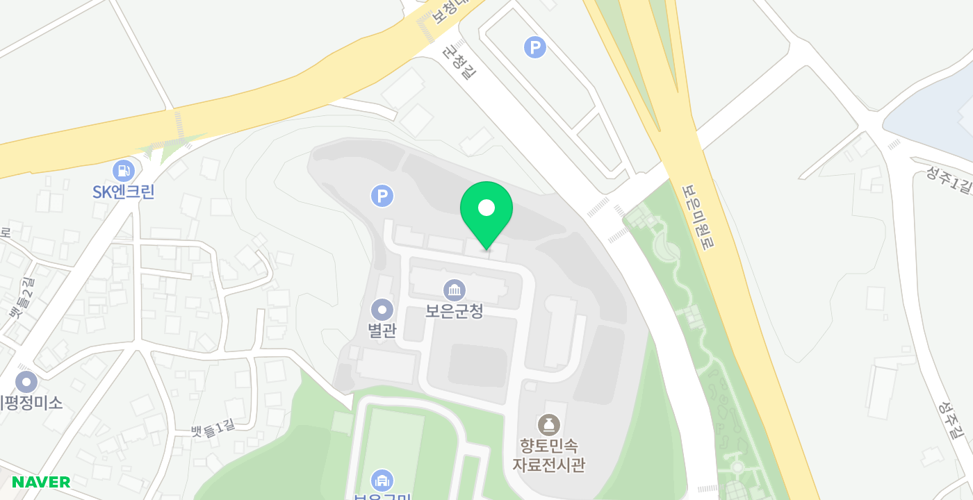보은군청 위치 지도