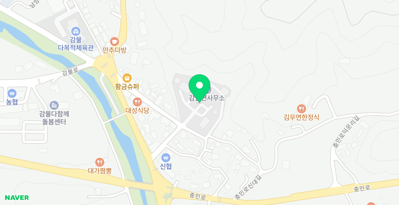 감물면 사무소 위치 지도