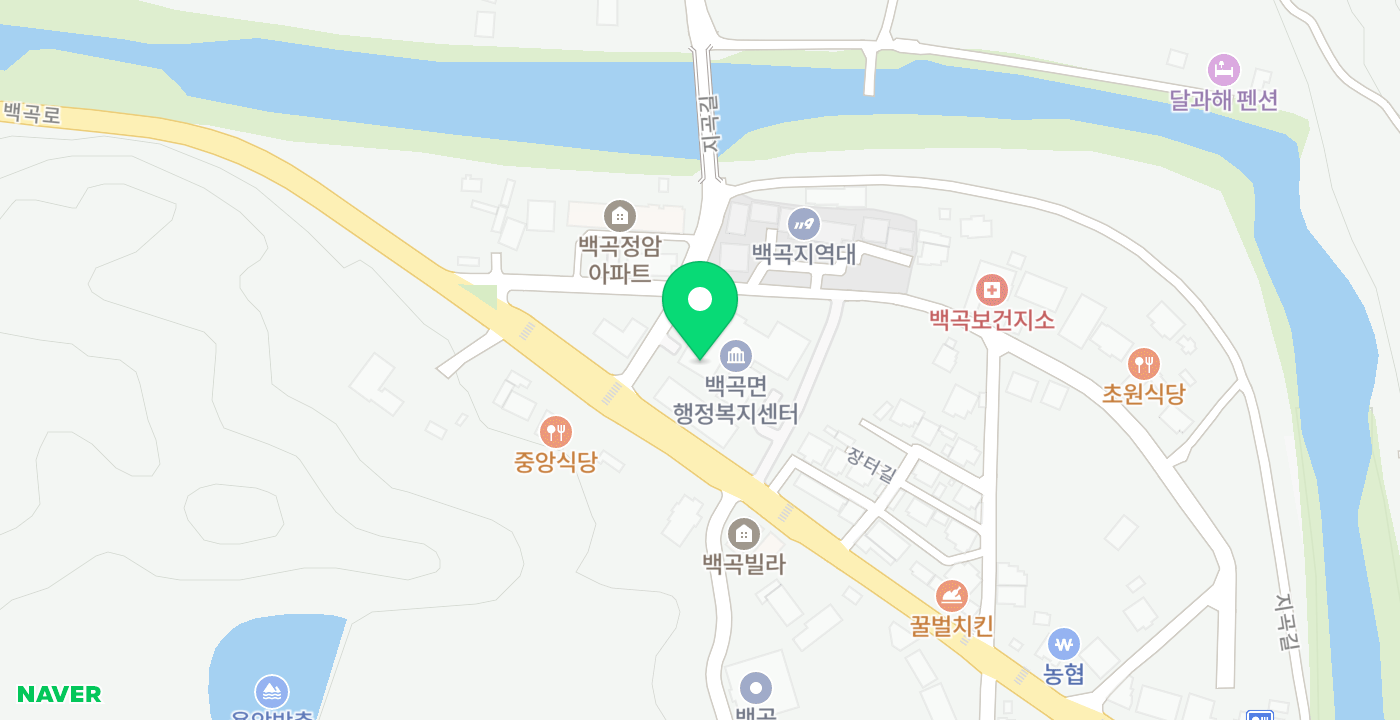 백곡면사무소 위치 지도