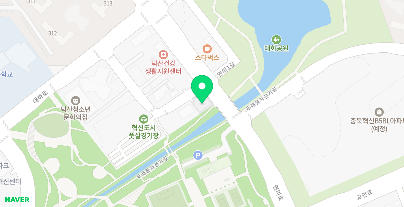 덕산혁신출장소 내 위치 지도