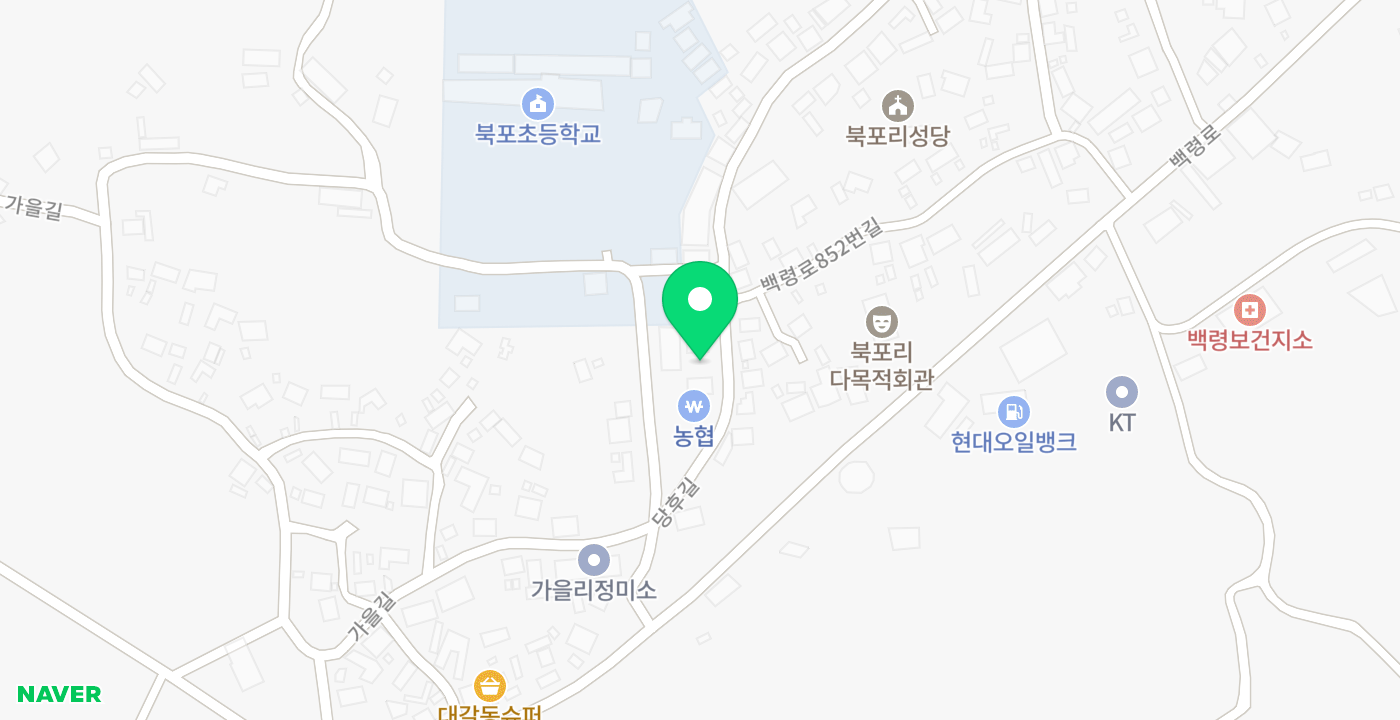 백령면 북포농협지소 위치 지도