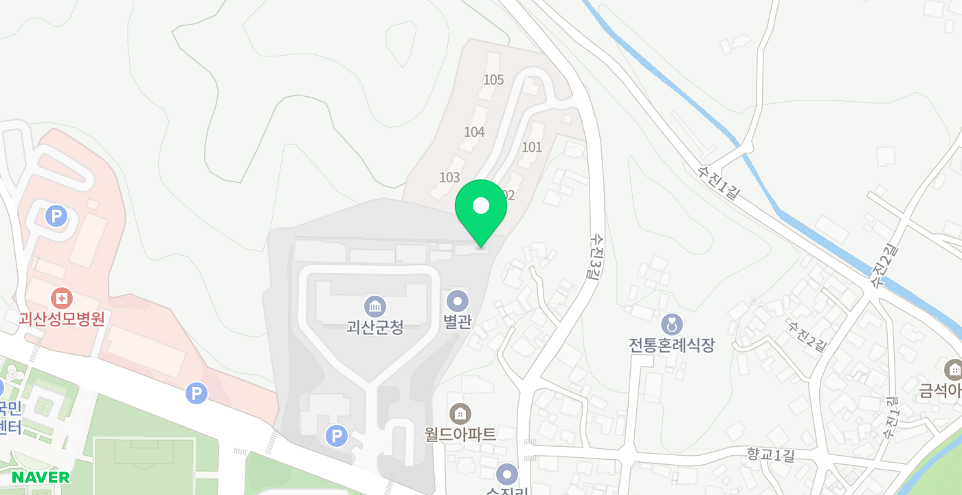 괴산군청 위치 지도