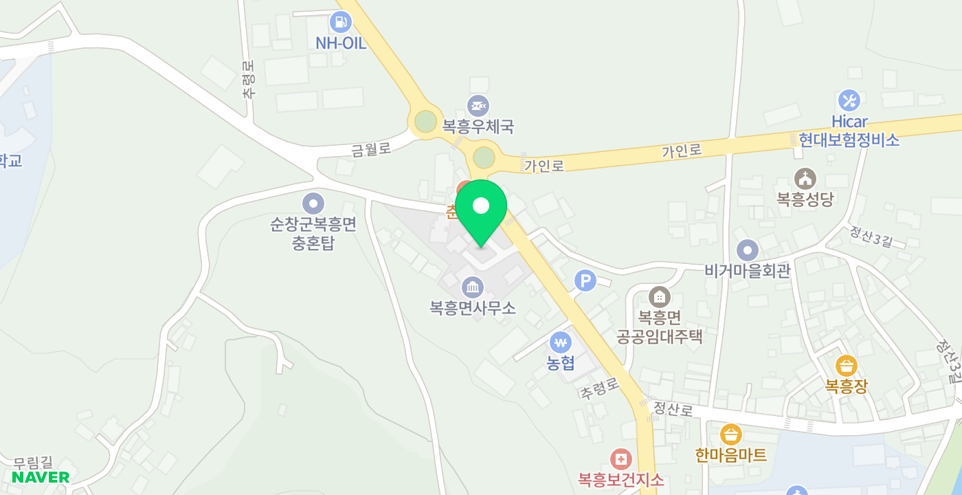 복흥면행정복지센터 위치 지도