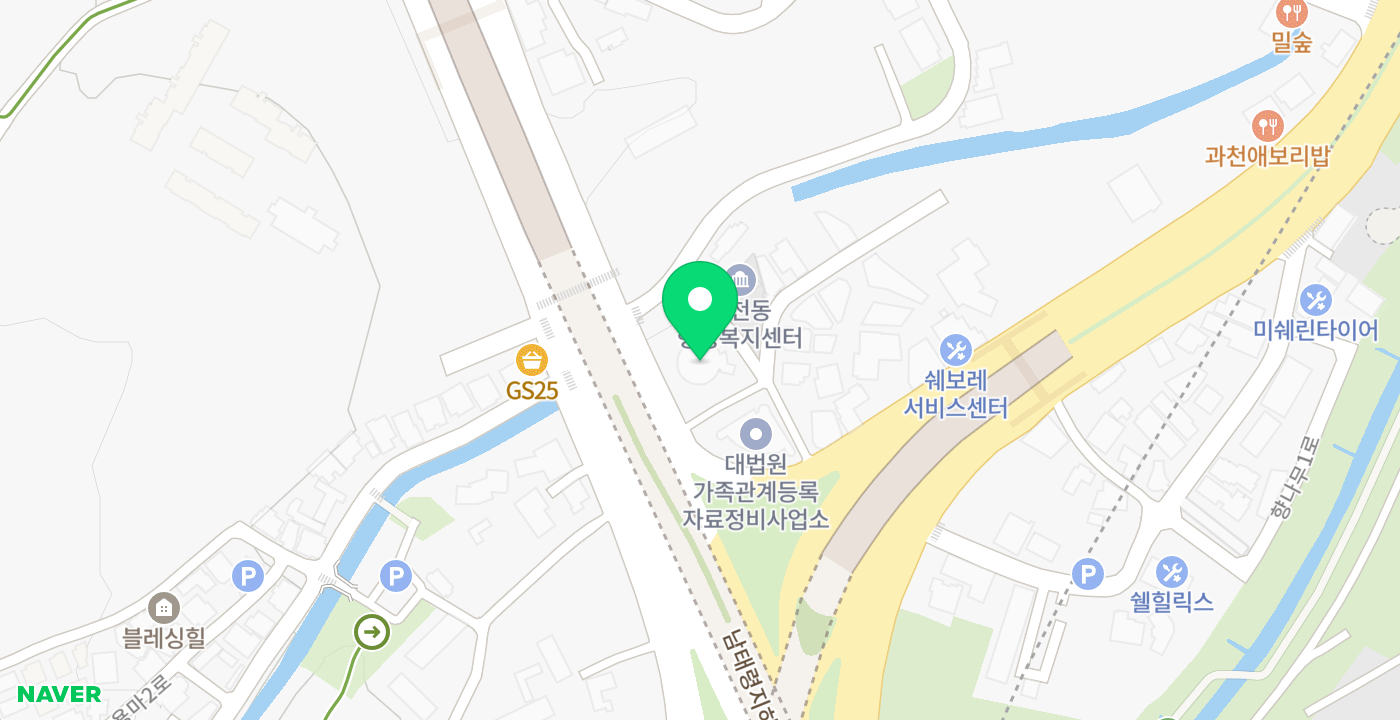 과천동 행정복지센터(옥외) 위치 지도