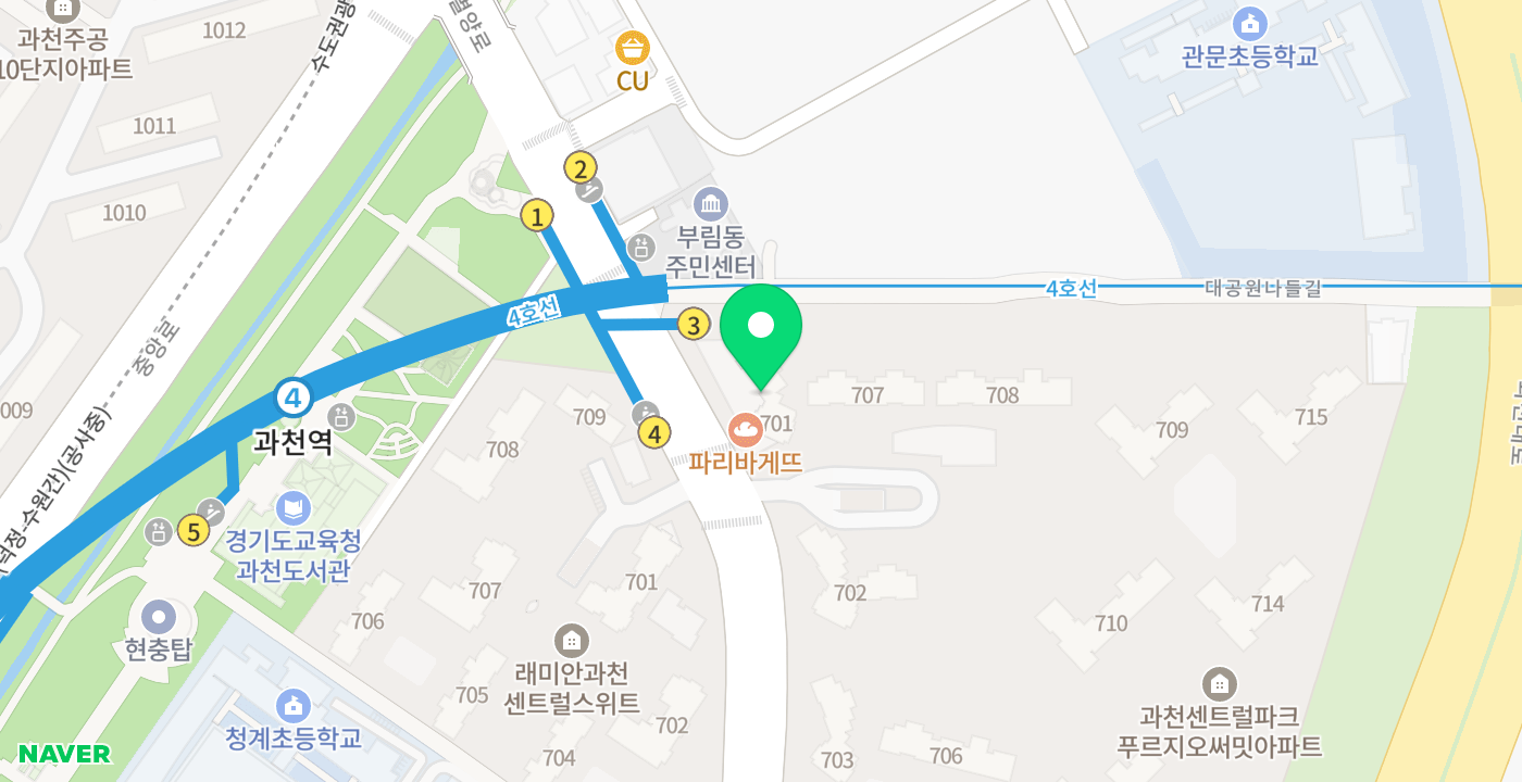 과천부림농협 위치 지도