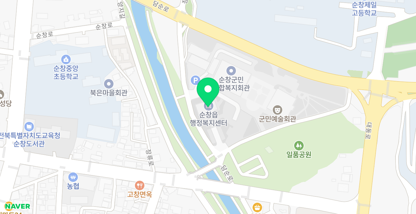 순창읍행정복지센터 위치 지도